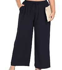 Lastshe Women Plus Size Pants with Pockets