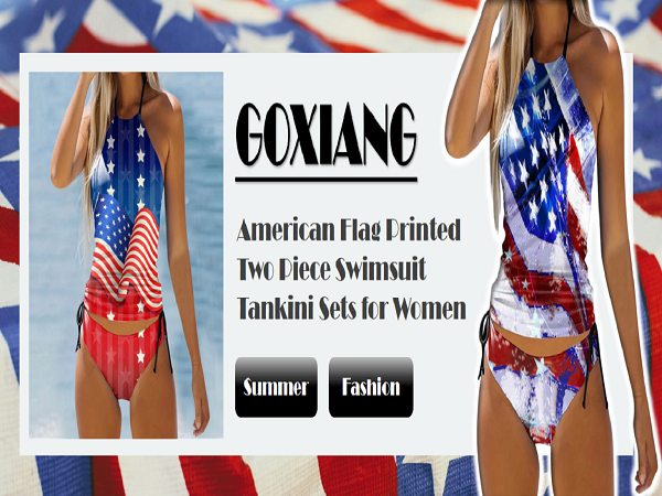 American Flag Tankini Swimsuits for Women