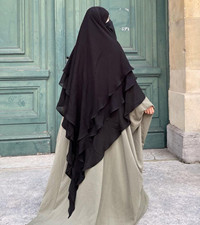 Women Muslim Abaya With Khimar High Quality Crepe Jazz Islamic Clothing Jilbab Hijab Prayer