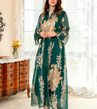 Women''s Dubai Style Traditional Conversative Muslim Modern Embroidered Dresses Abaya