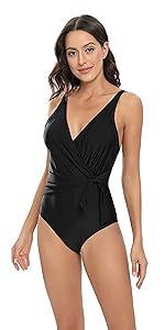 One Piece Swimsuit  Tummy Control Bathing Suits for Women Open Back Slimming Swimwear