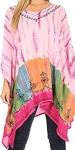 caftan top blouse tunic lounge loose short sleeve summer lightweight casual woman solid boho soft