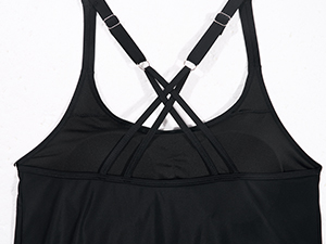 black tankini top