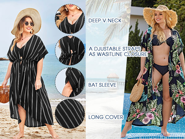 beachwear swimming coverup dress caftan