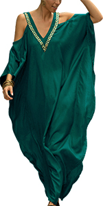 Women Swimwear Turkish Kaftans Swimsuit Cover up Caftan Beach Long Dress