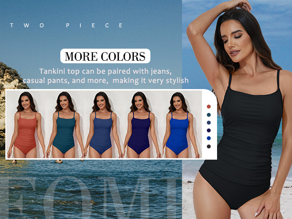 Eomenie Women''s Swimsuit Tankini Set