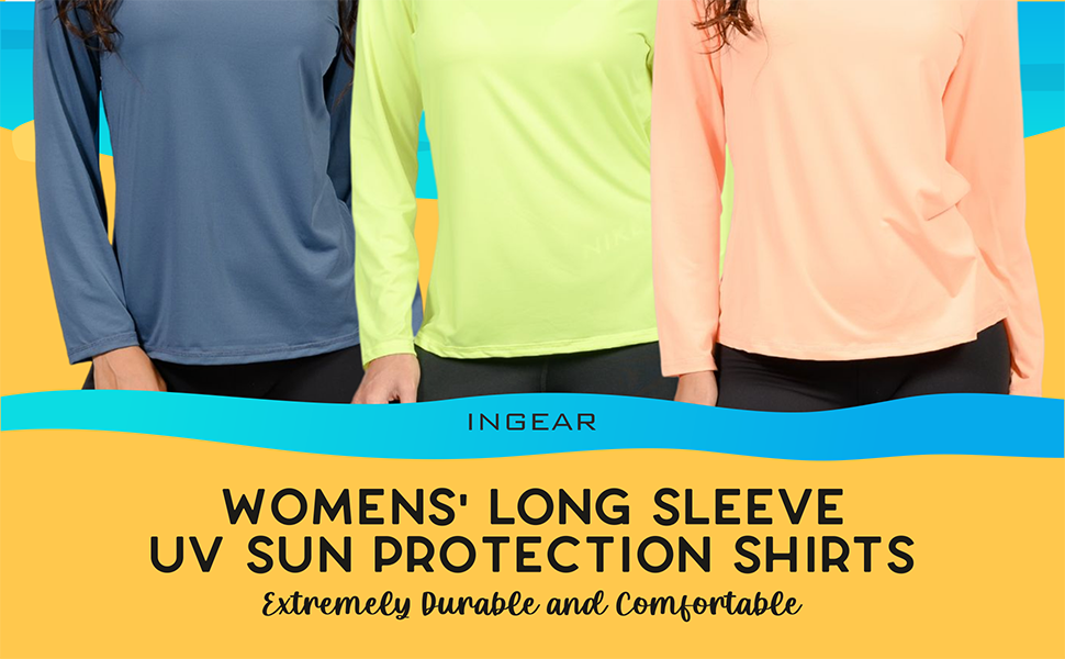 Women''s Standard Long Sleeve UPF 50 Rashguard Women''s Long Sleeve UV Sun Protection UPF 50+ Swim