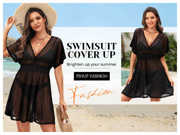 sheer swimsuit coverup for women