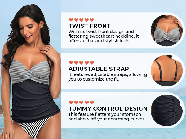 underwire tankini top