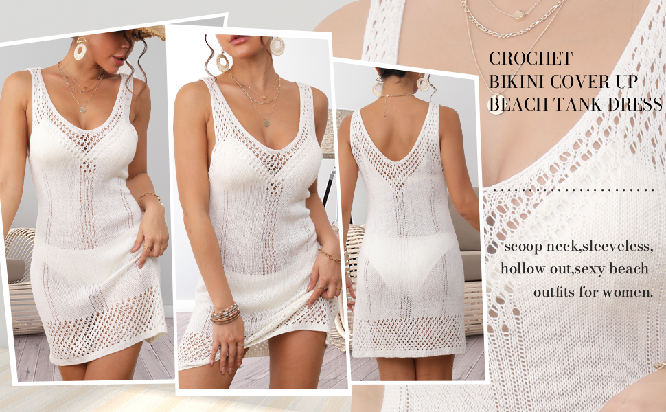 CROCHET swimsuit cover up beach dress