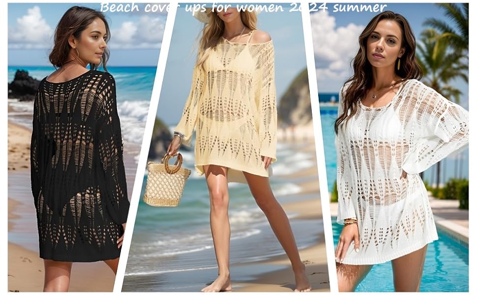 Beach swimwear cover up dress