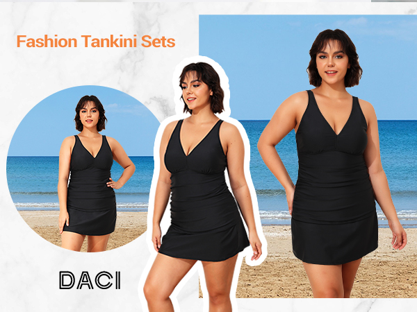 Plus Size V Neck Bathing Suits