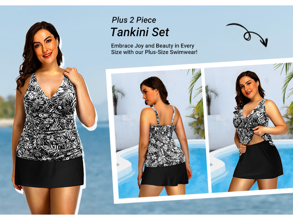 Plus Size Two Piece Bathing Suits