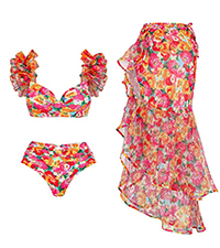 3 Piece Swimsuit with Coverup