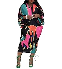 African Ruched Dress for Women Sexy Long Sleeve Batwing Maxi Pencil Club Dresses