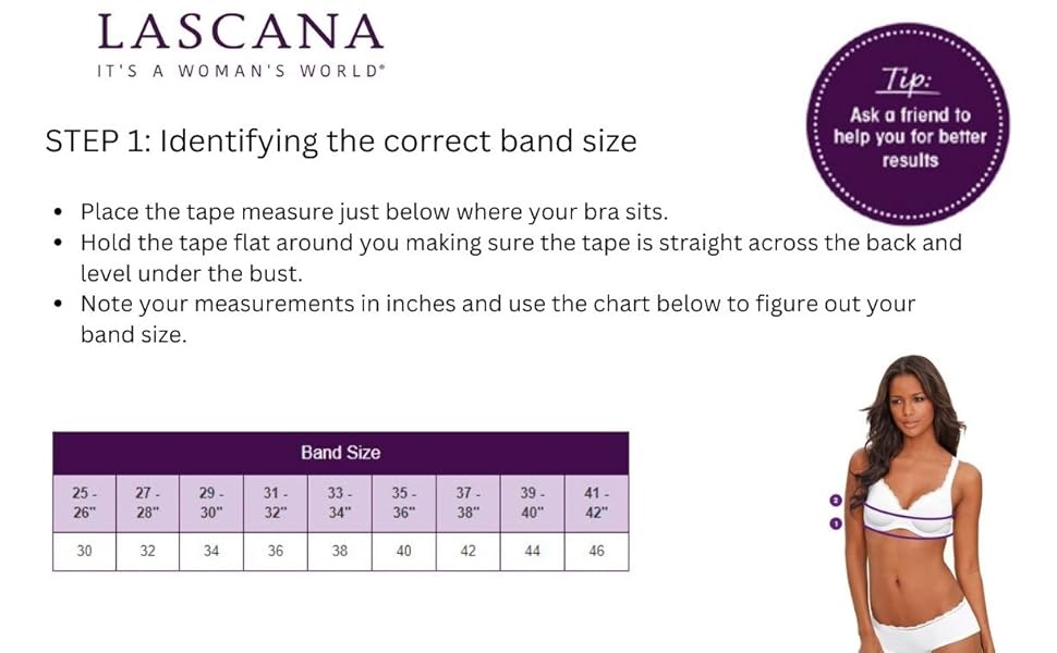 Bra size guide