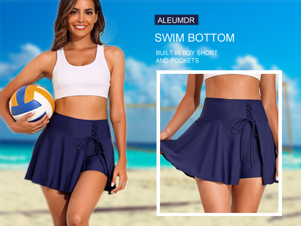 lace up swim bottom