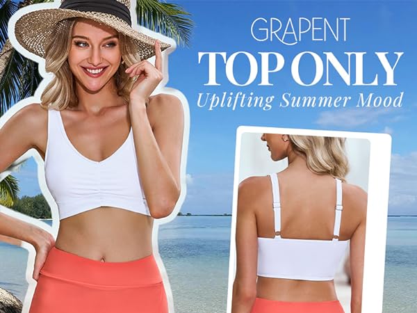 ruched bikini tops for women SWDFBFD