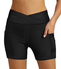 high waist swim shorts