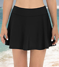 womens swim skirt high waisted swim bottom