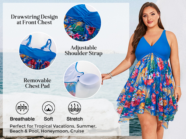 plus size swimdress