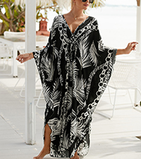 Black Print Kaftan