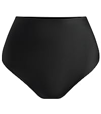 Dipinon Womens High Waisted Bikini Bottom Tummy Control Black Swimsuits Bottom