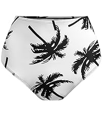 Dipinon Womens High Waisted Bikini Bottom Tummy Control Printed Swimsuits Bottom