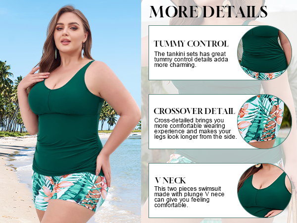 plus size tankini swimsuit for women