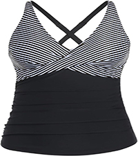 v neck tummy tankini top