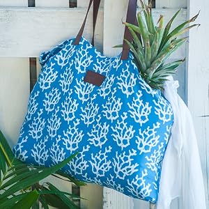 West Indies Wear beach bag tote purse carryall pure cotton Beach women pool cruise vacation gift