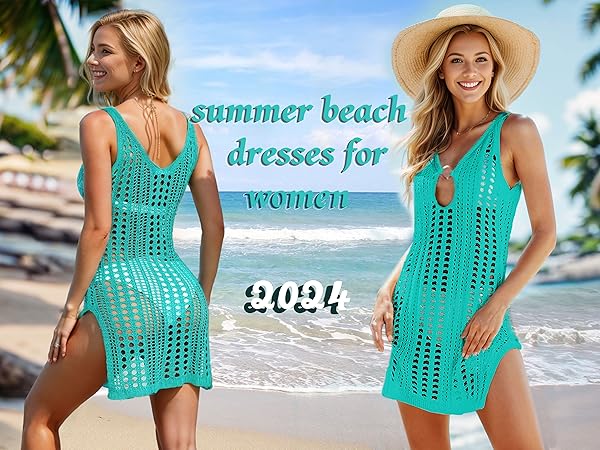 Beach Cover Ups for Women Bathing Suit Cover Ups 2024 Sleeveless Sexy Summer Beach Dresses