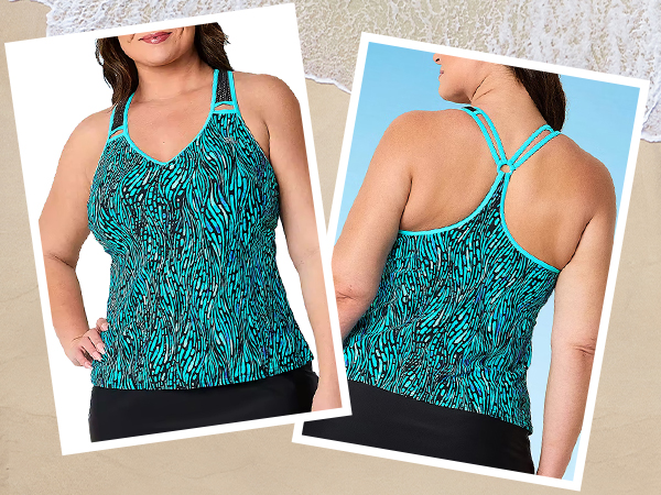 zeroxposur womens tankini top for women