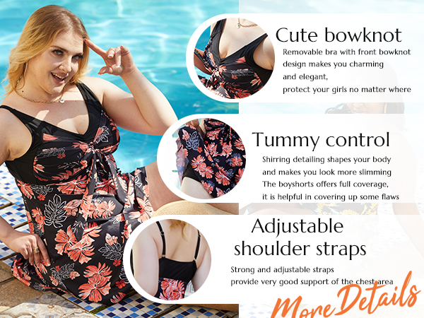 Plus size swimdress swimsuits for women 