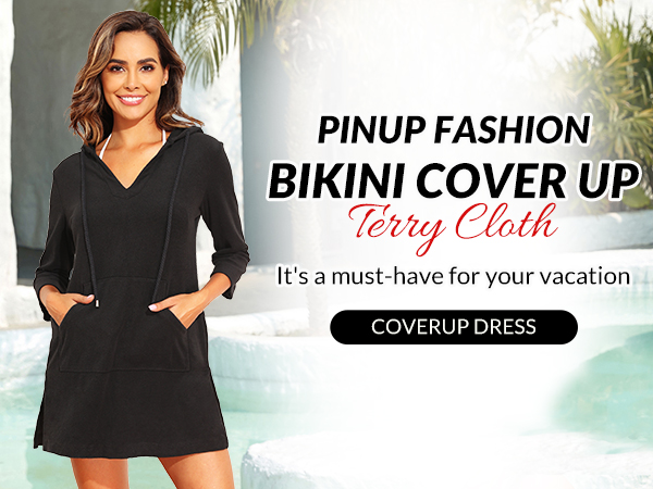 terry cloth swim cover up for women