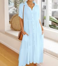 button down shirt dress women