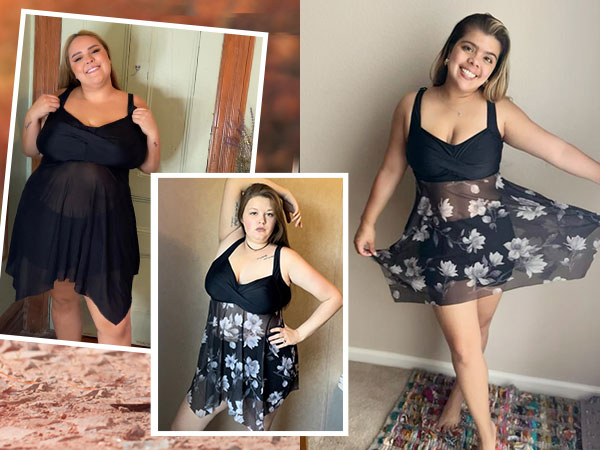 plus size swim dress