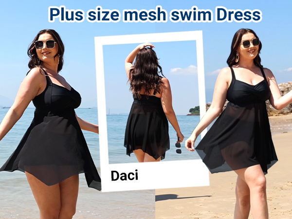 plus size swimdress