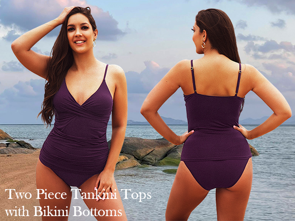 tankini top with bottom