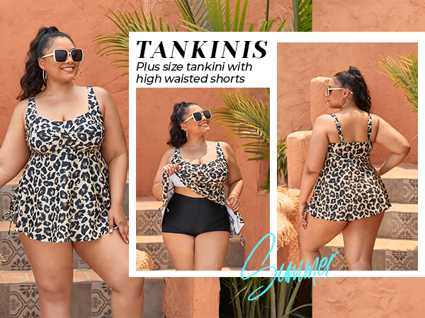 tankini set leopard