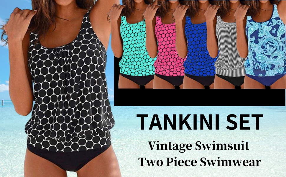 Womens Swimsuits Tankini with Shorts