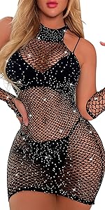 Sexy Sparkle Rhinestone Lingerie