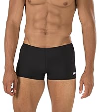 Speedo Men''s Swimsuit Square Leg Endurance+ Solid