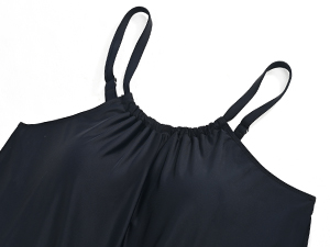 High Neck Swimsuits with Adjustable Neck Tunnel