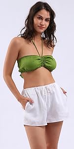 linen bikini tops