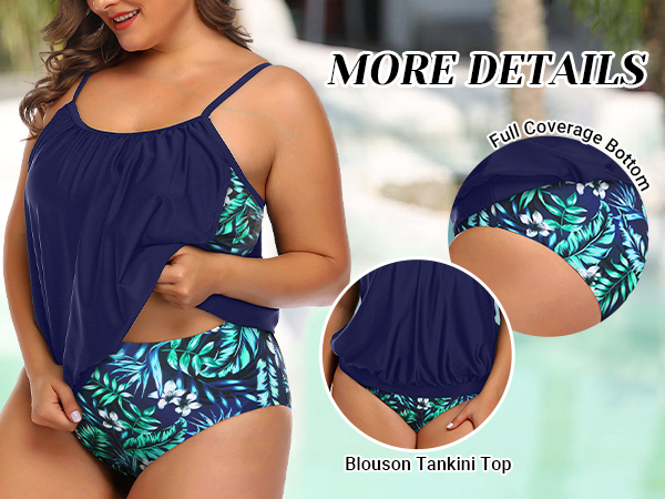 Plus Size Two Piece Bathing Suit For Women