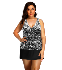 Plus Size Tankini with Skirt