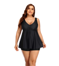 Plus Size Tankini With Boyshort