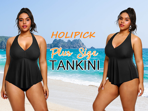 Holipick Plus Size Tankini Swimsuits for Women