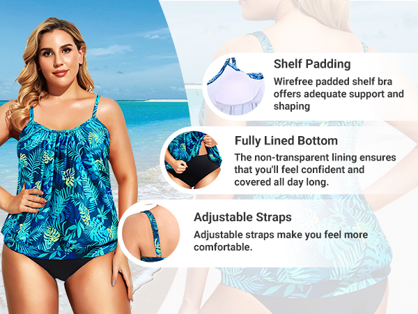 plus size tummy control swimsuit